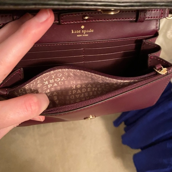 Kate Spade Connie Crossbody Bag Plum Glitter - Picture 9 of 15